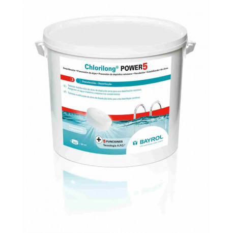 Chlorilong® POWER 5 (envase 10kg.) con cápsula Clorodor Control®